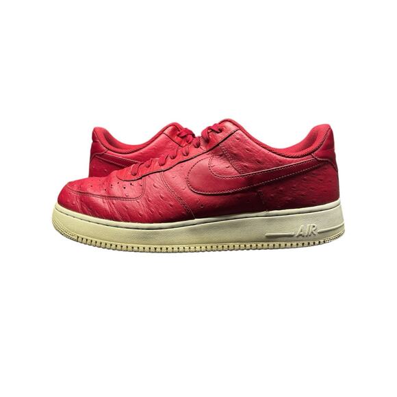 Nike Air Force 1 Mid Red Ostrich Leather 2015 Size 13
